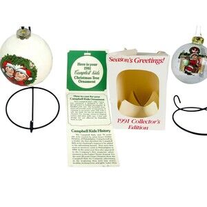 Campbell Kids Christmas Tree Ornament lot of 2 Collectors Edition 1981 and 1991